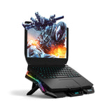 COOLCOLD K40 RGB Laptop Cooler 6-fan Coog Mute Design with Adjustable Wind Speed Stand Height Colorful Light Effect