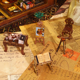 1pc DIY Book Nook Kit, DIY Miniature Dollhouse 3D Wooden Puzzle Bookend For Bookshelf Decor, Tiny Model House For Adults To Build