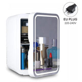 CE FCC ROHS Small Makeup Skincare Fridge with  LED Light Makeup Mirror Car Fridge Refrigerators Cosmetics Mini Fridge