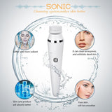 Multifunctional Electric Facial Slimming Massage Skin Rejuvenating Silicone Scrubber Face Cleaning Brush Beauty Instrument