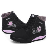 Outdoor Winter Plush Shake Women's Slope Heel Snow Boots Anti slip Warm Thick soled Cotton Shoes Women
