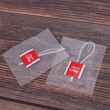 6000Pcs 5.5 X 7Cm Pyramid Filter Nylon Single String Label Transparent Empty Tea Bag