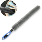 60CM Car Cleaning Tire Wheel Brush Wash Tool Small Long Handle Brush Microfiber Tyre Grille Engine Rim Brush Auto Cleaning Tool