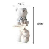 Adorable Bear Statue Ornament - Versatile Desktop Sculpture For Cabinets, Bookshelf, Entryway