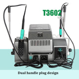 T3602 Soldering Station C115 C210 Tips Double Station Welding Rework Station for Cell-Phone PCB SMD IC Repair Solder Tool 450℃
