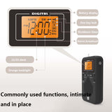 Portable AM FM Mini Radio Speaker 3.5mm Earphone Jack  Auto-Search Antenna Receiver With Screen Display Outdoor Emergency Radio