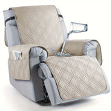 Waterproof armchair with sliding elastic band closure, Hine Wasable polyester PET - family friendly furniture protector