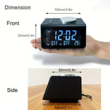 1pc Portable Travel Dual Alarm Clock Radio, Dual USB Output, Natural Sound Accompanying Sleeping Radio Alarm Clock (No Battery)