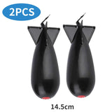 1/2PCS Carp Fishing Rockets Bomb Spomb Fishing Tackle Rocket Feeder Float Attract Container Nesting Fishing Tools Accessories