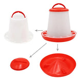 1.5kg Chicken Feeder Bucket Poultry Food Feeding Tools Chicken Chick Hen Poultry Lid Handle Pail Feeding Watering Supplies