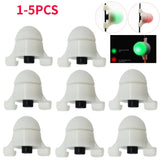1-5pcs Night Fishing Rod Tip Clip Alert Indicator Tools Electronic LED Automatic Induction Fishing Fish Bite Alarms Light