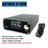 1.8-55MHz Mini Automatic Antenna Tuner OLED Display Aluminum Alloy Outcase with1800MAh Battery ATU Antenna Tuner Analyzer