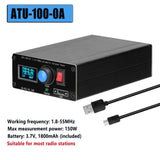 1.8-55MHz Mini Automatic Antenna Tuner OLED Display Aluminum Alloy Outcase with1800MAh Battery ATU Antenna Tuner Analyzer