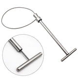 1 Pcs Stainless Steel Wire Catching Pig Lasso Baoding Pig Head Grab Pig Device Pig Equipment Convenient Safety Copper Handle