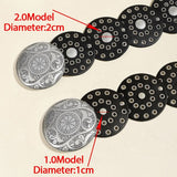 1 Piece Fitted With Hollow Retro Wide Belt Round Iron Sheet Baroco Style