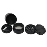 1 Set of One-Piece Design, 50MM-5-Ply Flat Plate Manual Spice Grinder With Storage Gar, Chamfered Aluminum Alloy Grinder