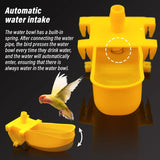 10/20Pcs Bird Quail Automatic Drinking Cups with Tee Connector Hanging Drinkers Bowls for 9.5Mm Hose Bird Drinking Fountain