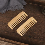 100 pcs Eco-Friendly Bamboo Wide Tooth Comb Hair Brushes Biodegradeable Wood Hair Comb Anti-Static Detangling Combs Wholesale