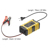 FOXSUR Fully Automatic 12V/6A Pulse Repair Maintenance LCD Display Smart Car Battery Charger for Gel Lead Acid