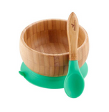 American avanchy bamboo bowl natural baby bowl spoon set baby plate complementary food bowl sucker bottom children tableware