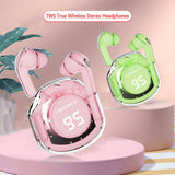 Air39 Transparent ENC Noise Reduction Game Bluetooth Headphone Long Battery Life 3D Sound Field and Bass Bluetooth 5.3 Headset