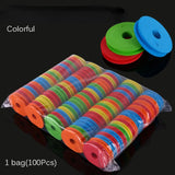 100PCS Foam Spools Fishing Winding Board Fishing Hook Line Tackle Accessories Foam Spool Trace Wire Swivel Tackle Fish Box Tools