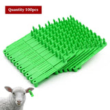 100Pcs Farm Goat Ear Tag Signs Dog Rabbits Sheep Ear Tag Card Nylon Material Sheep Laser Ear Tag digital 001-100