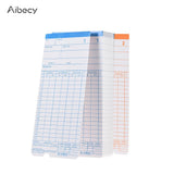 90pcs/ Pack Cards Timecards Monthly 2-sided 18 * 8.4cm for Employee Attendance Time Clock Recorder