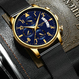 Simple Fashion Waterproof Men's Steel Strap Watch