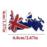 Union Jack Car England United Kingdom Flag Metal Emblem Badge Queen Memorial Party Props Stickers
