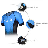 Slim fit bike short-sleeved jumpsuit