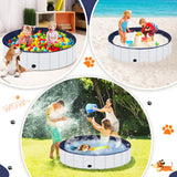 Foldable Dog Pool, Portable Hard Plastic Pet Pool For Dogs And Cats, Sturdy And Durable Pet Wading Pool For Indoor And Outdoor