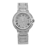 PINTIME Women for Watch Diamond Iced Out Couples Quartz Wristwatch Waterproof 30m Stainless Steel Strap Calendar Luxury Relogios