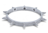 Luxury Iced Out Bling Cubic Zircon Hip Hop Rose Gold Silver Rivet Bracelets Spike Bangles Gifts for Men Women