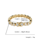 Men's round zircon plum blossom bracelet