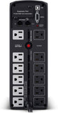 CP1500PFCLCD PFC Sinewave UPS System, 1500VA/1000W, 12 Outlets, AVR, Mini Tower,Black