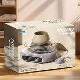 Mini Clay Art Kit - 4.7" Electric Pottery Wheel with Petal Support and Speed Control for Kids and Adults.