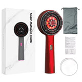 Electric Comb Vibration Red Light Therapy Growth Massage Scalp Brush Anti Hair Loss Liquid Oil Applicator Dropship