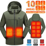 10Areas Heating Jackets USB Heating Jacket men's Women's Snowboard jackets Warm Ski Heating Jackets Camping Fishing Outdoor New