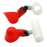 10Pcs Chicken Quail Drinker Bowl Automatic Feeding Water Cup Straight Pipe With Yellow Nipple Farm Poultry Drinking Water System