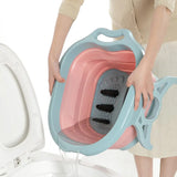 Foldable plain foaming bucket Plastic foot bath large heightening fording barrel Foot massage basin