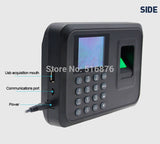 Biometric Fingerprint Time Clock Recorder Employee Digital Electronic Attendance hine W/ Charger Adapter