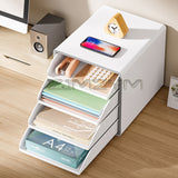 A4 Paper Desktop Storage Rack Document Drawer Organizer Multilayer Student Book Sorting Box For Home Classroom Office Supplies