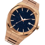 Matte Star Dust Dial Black Watch Full Stainless Steel Strap High Quality Luxury Frosted Japanese Miyota Quartz Watches for Men