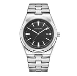 PINTIME Men's Watches Stainless Steel Strap Fashion Quartz Wristwatch Calendar Luminous Waterproof 3br Casuals Reloj Hombre Gift