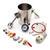 304 Stainless Steel Glue Dispensing hine Tank 0.5L Storage Barrel with Pressure Regulating Vae