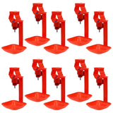 10pcs Chicken Water Drinker Hanging Cup Red Nipple Drinkers Automatic Chicken Quail 25mm Pipe Automatic Nipple Waterer