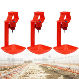 10pcs Chicken Water Drinker Hanging Cup Red Nipple Drinkers Automatic Chicken Quail 25mm Pipe Automatic Nipple Waterer