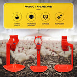 10pcs Chicken Water Drinker Hanging Cup Red Nipple Drinkers Automatic Chicken Quail 25mm Pipe Automatic Nipple Waterer
