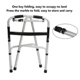 Folding Professional 8 Speeds Height Adjustable Strong Load Lightweight Aluminium Alloy Foldable Walker for Seniors